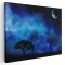 Tablou peisaj nocturn cu copac singuratic si luna Tablou canvas pe panza CU RAMA 60x80 cm
