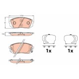 Set placute frana fata TRW, Hyundai I40 (Vf), 03.12-, I40 Cw (Vf), 07.11-, Ix35, 08.09-, Tucson (TL, TLE), 05.2015-; Kia Sportage (Ql, Qle), 09.2015-