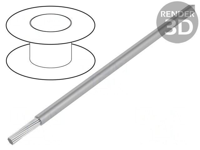 Cablu Siliconic Gri 1x2,5mm2 &Ouml;LFLEX&reg; HEAT 180