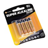 Set 4 baterii alcaline GoGEN SUPER, AAA, 1.5 V, LR03
