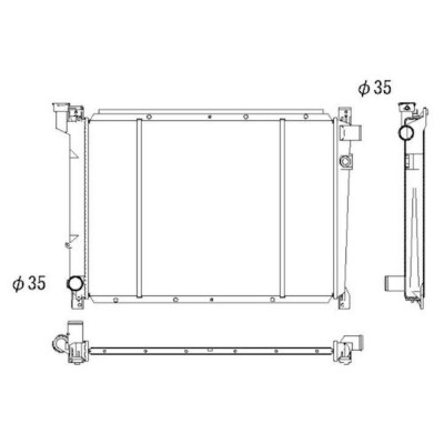 Radiator racire Nissan Bluebird T72, 09.1988-06.1990, Motor 1, 6 61kw; 1, 8 61/99kw; 1, 8 T 88kw; 2, 0 75/77kw; 2, 0 D 49kw Diesel/Benzina, tip clima foto