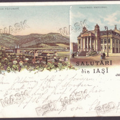 3804 - IASI, Panorama Pacurari, Theatre, Litho - old postcard - used - 1898