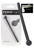 Penis Plug Piss Play - Dilatator Uretral din Silicon Negru, 11,8 cm, Orion