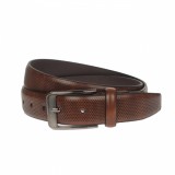 Curea barbati, casual-eleganta, din piele ecologica, latime 3.5 cm, maro - NB014