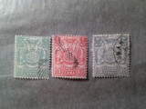Serie mica Zanzibar 1904 ocupatie britanica Emblema - 3 valori stampilate, Stampilat