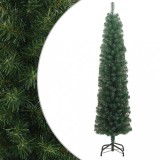 Pom de Crăciun artificial subțire cu suport verde 180 cm PVC