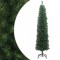 Pom de Crăciun artificial subțire cu suport verde 180 cm PVC
