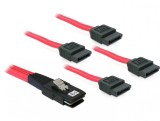 Cablu Mini SAS SFF-8087 la 4 x SATA 1m, Delock 83074