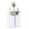 Gossi dulap cu led, alb, 77x34x100 cm, lemn prelucrat