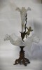 Surtout de table / Centru de masa - metal cu sticla - decor cu amoras / putto - secol XIX