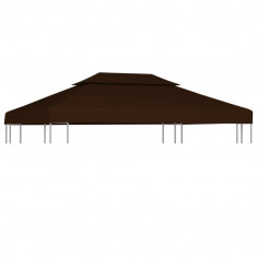 Acoperiș de pavilion, 2 niveluri, maro, 4x3 m, 310 g/m²