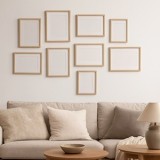 Tablou Decorativ cu Rama din Lemn Natural si Paspartu, 32x42cm, CMCLASS