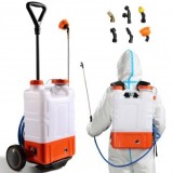 Aparat de stropit cu acumulator, 12 V / 7.2 Ah, capacitate 15 l, 6 duze, tip rucsac si carucior, Debit 3.6 l/min, 0-6.4 Bar