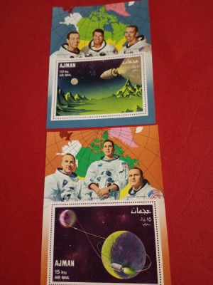 AJMAN, COSMOS - 2 COLIȚE MNH foto