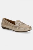 Geox mocasini de piele D ANNYTAH MOC femei, culoarea auriu, cu toc plat, D46BMA 000MA C2012