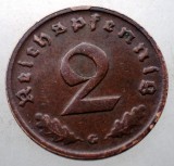2.664 GERMANIA WWII 2 REICHSPFENNIG 1939 G