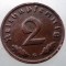 2.664 GERMANIA WWII 2 REICHSPFENNIG 1939 G
