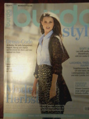 Revista Burda Style nr. 8/2015 cu tipare in lb. germana si insert in lb. romana foto