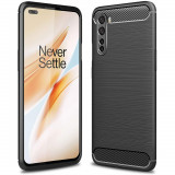 Cumpara ieftin Husa pentru OnePlus Nord 5G, Techsuit Carbon Silicone, Black