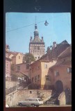 Vedere carte postala Sighisoara anii 80, timbrata si circulata 1983, Fotografie