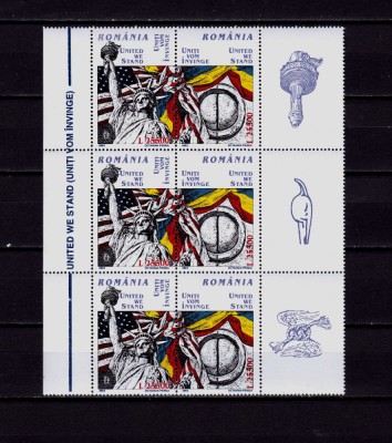 ✅RO 2002 , LP 1581 ,&amp;quot;Uniti vom invinge &amp;quot; , straif 3 serii+toate vinietele ! ,MNH foto