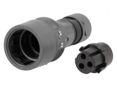 Conector circular mufă mamă 3 pini fără contacte pe cablu