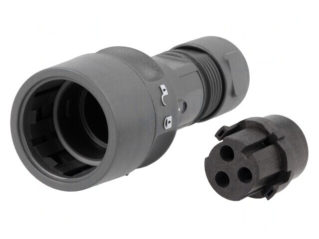 Conector circular mufă mamă 3 pini fără contacte pe cablu