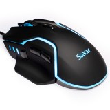 MOUSE Spacer - gaming, gaming, cu fir, USB, optic, 12.000 dpi, butoane/scroll 8/1, iluminare RGB, negru, &quot;SPGM-ALIEN-RACE&quot; (timbru verde 0.18 lei)
