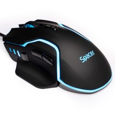 MOUSE Spacer - gaming, gaming, cu fir, USB, optic, 12.000 dpi, butoane/scroll 8/1, iluminare RGB, negru, &quot;SPGM-ALIEN-RACE&quot; (timbru verde 0.18 lei)