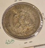 438 Mexico, MExic, 1 Peso 1923, KM#455, argint, buna, mare, Europa