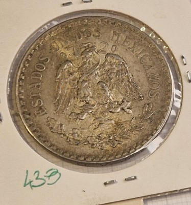 438 Mexico, MExic, 1 Peso 1923, KM#455, argint, buna, mare foto