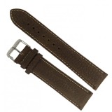 Cumpara ieftin Curea Ceas &bdquo;Maximus Espresso XL&rdquo; 7K25 &ndash; Piele Maro &Icirc;nchis cu Cus?tur? Alb? (20mm - 22mm)