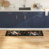 vidaXL Covor de bucătărie Floral Flori 45 x 150 cm Catifea