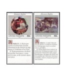 ONU New York 1991 - drepturile omului, serie neuzata cu vinieta