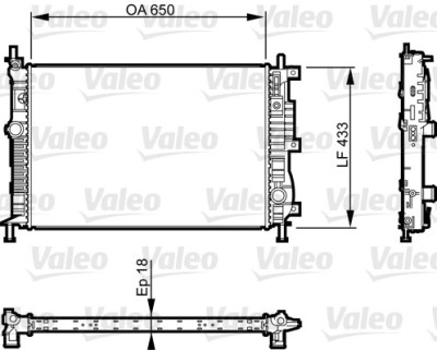 VALEO 735555 Radiator, racire motor foto