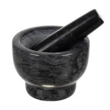 Mojar din Marmură cu Pistil, 2 kg, Rezistent, pentru Măcinat Condimente și Plante Aromatice