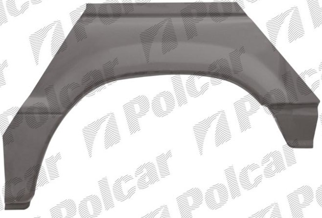 Segment reparatie aripa spate MITSUBISHI PAJERO/MONTERO (V20), 01.1992-12.1995, model cu 3 usi, partea stanga, metal galvanizat,