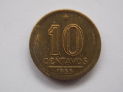 10 CENTAVOS 1955 BRAZILIA foto