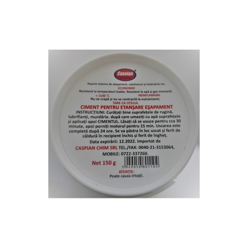 Ciment pentru etansare esapament Caspian 150g Cod: 801104 Automotive TrustedCars