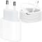 Incarcator, adaptor tip C to Lightning, incarcare rapida, lungime cablu 100 cm, putere 20W, Alb