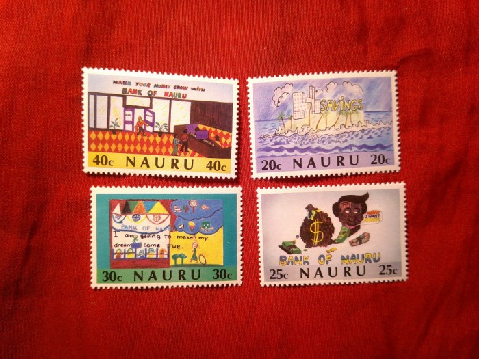 Serie Nauru 1986 - Banci , Economii , 4 valori