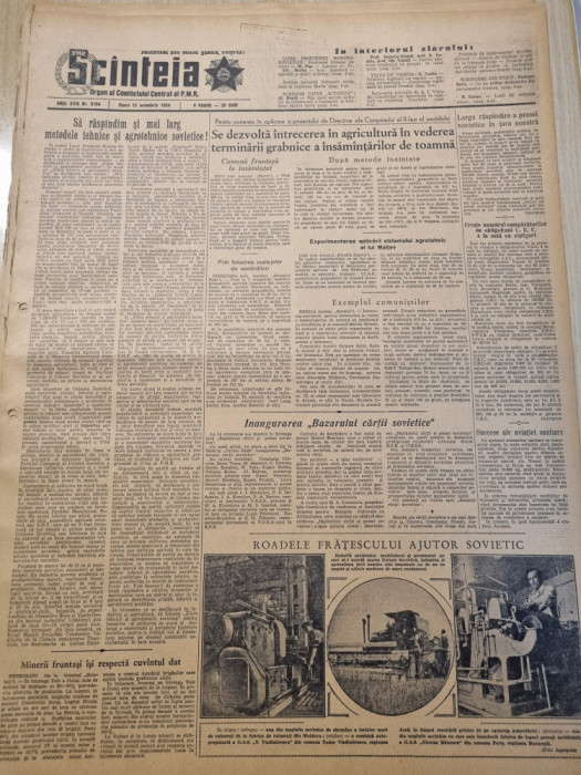 scanteia 15 octombrie 1954-art. cluj,timisoara,braila,tudor vladimirescu arad