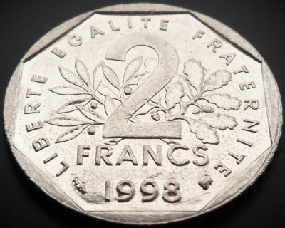 Moneda 2 FRANCI - FRANTA, anul 1998 * cod 3122 foto