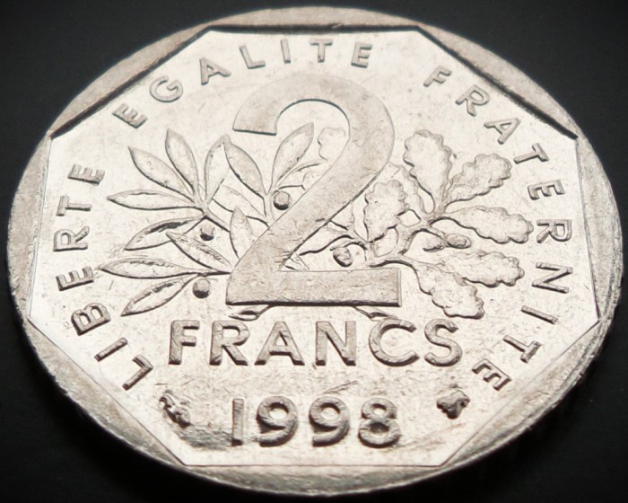 Moneda 2 FRANCI - FRANTA, anul 1998 * cod 3122