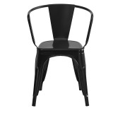 Cumpara ieftin Scaun dining metal negru 52x58x79 cm