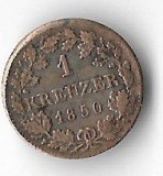 Moneda 1 kreuzer 1850 - Bayern, Germania, billon