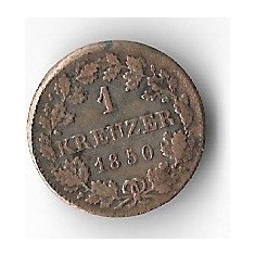 Moneda 1 kreuzer 1850 - Bayern, Germania, billon