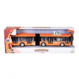 Cumpara ieftin Autobuz cu lumini si sunete, Maxx Wheels, 1:16, Portocaliu