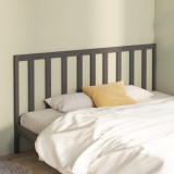 VidaXL Tăblie de pat, gri, 186x4x100 cm, lemn masiv de pin