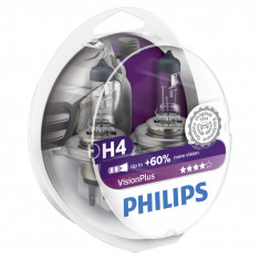 Set de 2 becuri Philips Vision Plus H4 12V 60 55W foto